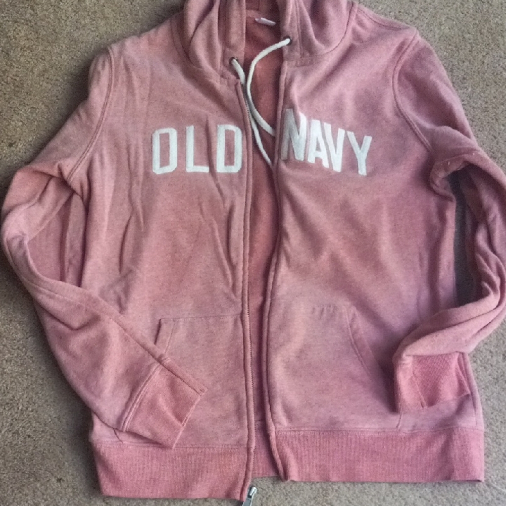 Old Navy Coral Zip-Up Sweatshirt